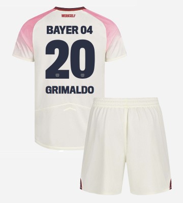 Bayer Leverkusen Alejandro Grimaldo #20 Segunda Equipación Niños 2025-26 Manga Corta (+ Pantalones cortos)